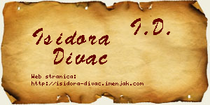 Isidora Divac vizit kartica